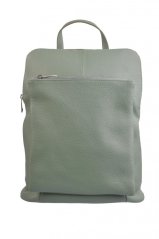 MAXFLY kožený batoh 5220 světle zelený