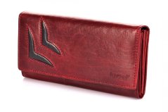 Dámská kožená peněženka Lagen 6011/T Red/Black