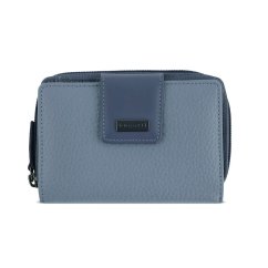 Bugatti Sina zip S modrá s RFID – kompaktní kožená dámská peněženka  49223239