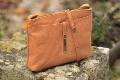 MaxFly kožená kabelka 5085  hnědá camel