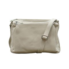MaxFly kožená crossbody kabelka 5542 béžová