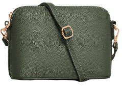 MaxFly dámská kožená kabelka crossbody 5232 zelená - oliva