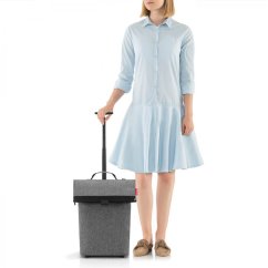 Moderní nákupní taška na kolečkách Trolley M twist silver NT7052