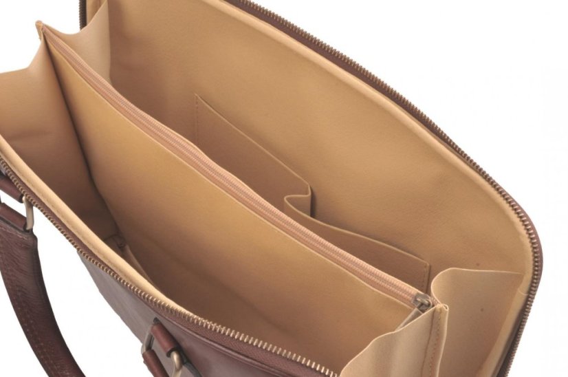 Giglio leather Dámská kožená crossbody aktovka 3920 hnědá