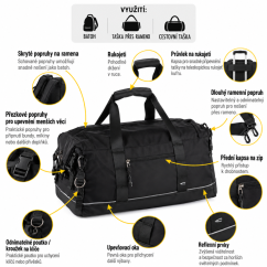 Cestovní taška Connect Duffel 58 l – černá 012220