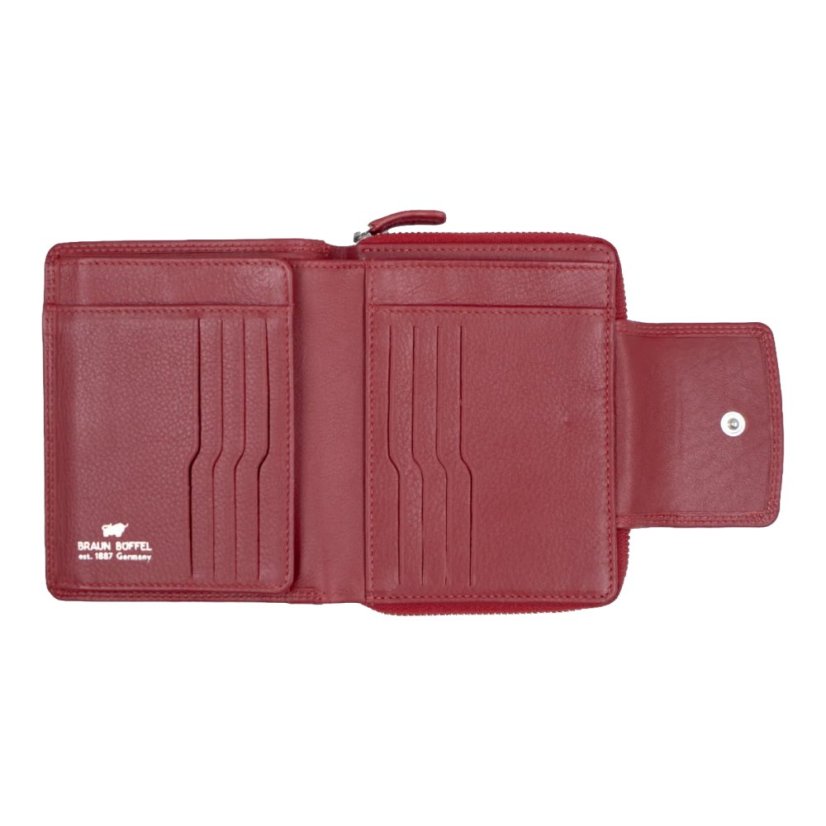 Braun Büffel Golf RFID dámská kožená zipová peněženka 90450-510-010 červená