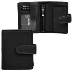 Dámská malá kožená peněženka 3257 N RFID černá
