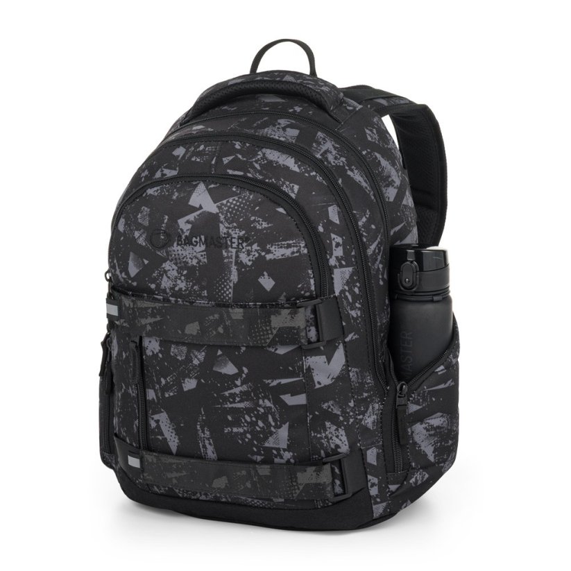 Bagmaster školní set NOMAD 25 B – černo-šedý (batoh + penál)
