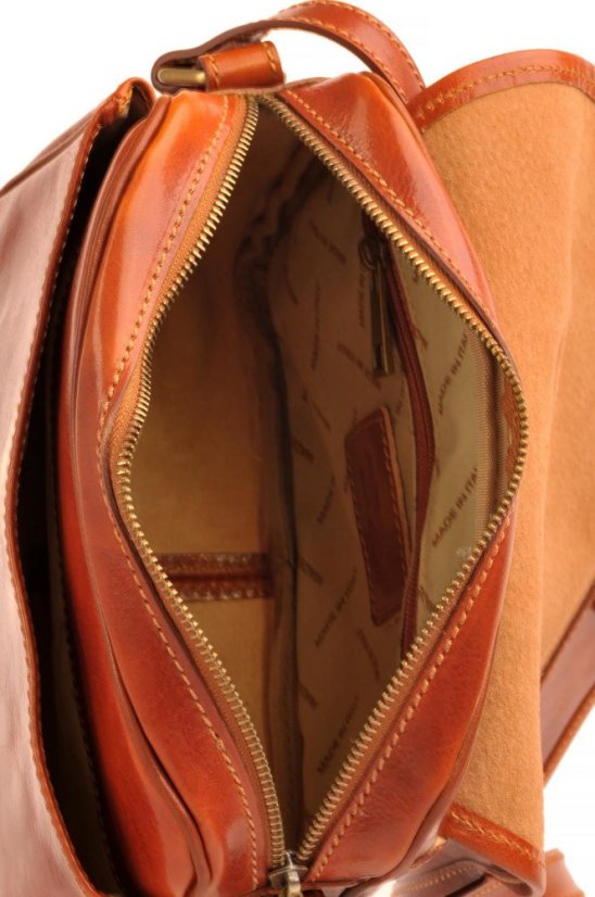 Giglio leather Dámská kožená kabelka 0588 světle hnědá