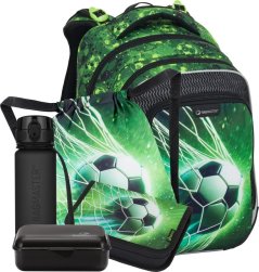 Bagmaster LUMI 25 B velký školní set pro prvňáčky – fotbal + černá lahev + box