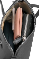 MaxFly dámská kožená kabelka crossbody 5232 šedá