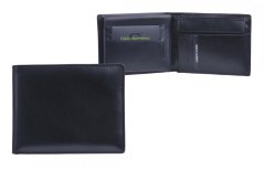 Giglio leather Pánská peněženka GF-011 černá zipová kapsa na mince