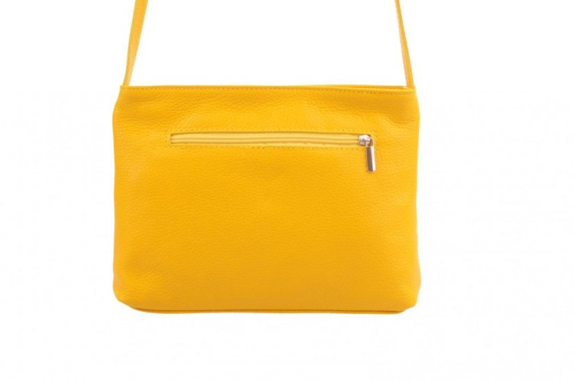Dámská kožená crossbody kabelka 5085 žlutá