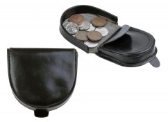 3KBH Klatovy, Kožená peněženka na drobné - podkova 3016 černá