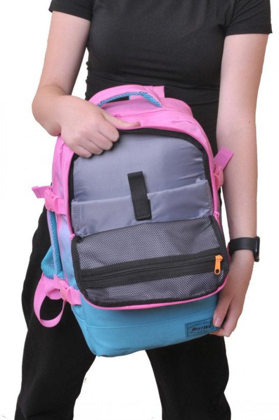 BESTWAY Batoh do letadla 40 x 25 x 20 cm  cabin pro Small 40290-2522 modro/růžový
