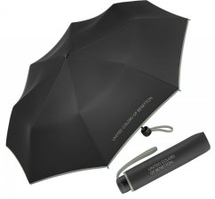 Skládací deštník Super Mini black 56285 černý + šedý okraj