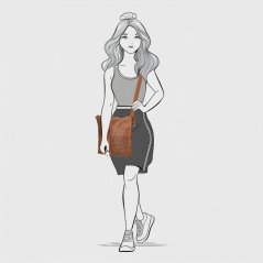 Proplétaná kožená crossbody kabelka Enrico Benetti Sicily 89031-005 hnědá cognac