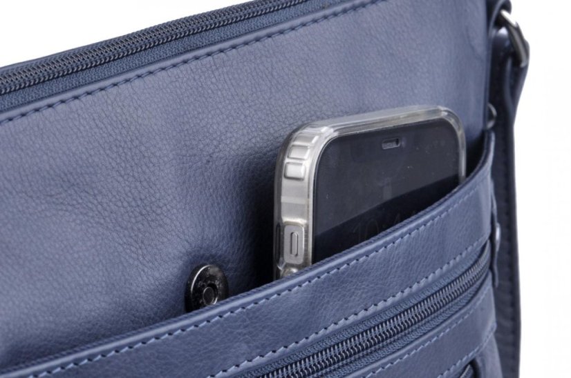 New Bags kožená kabelka LB-296 tmavě modrá