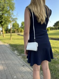 Malá kožená kabelka na mobil L626-003 bílá - moderní psaníčko