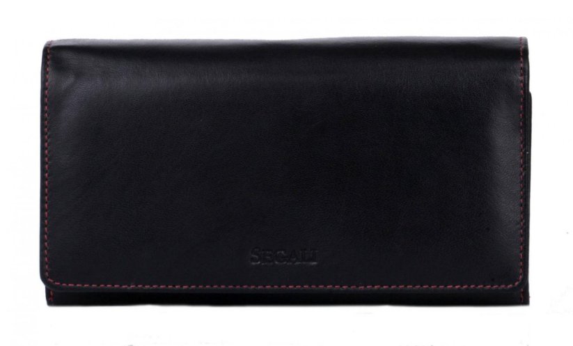SEGALI SG-09 black/red – dámská kožená peněženka