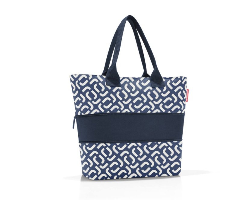 Elegantní nákupní kabelka na zip Reisenthel shopper e1 signature navy RJ4073