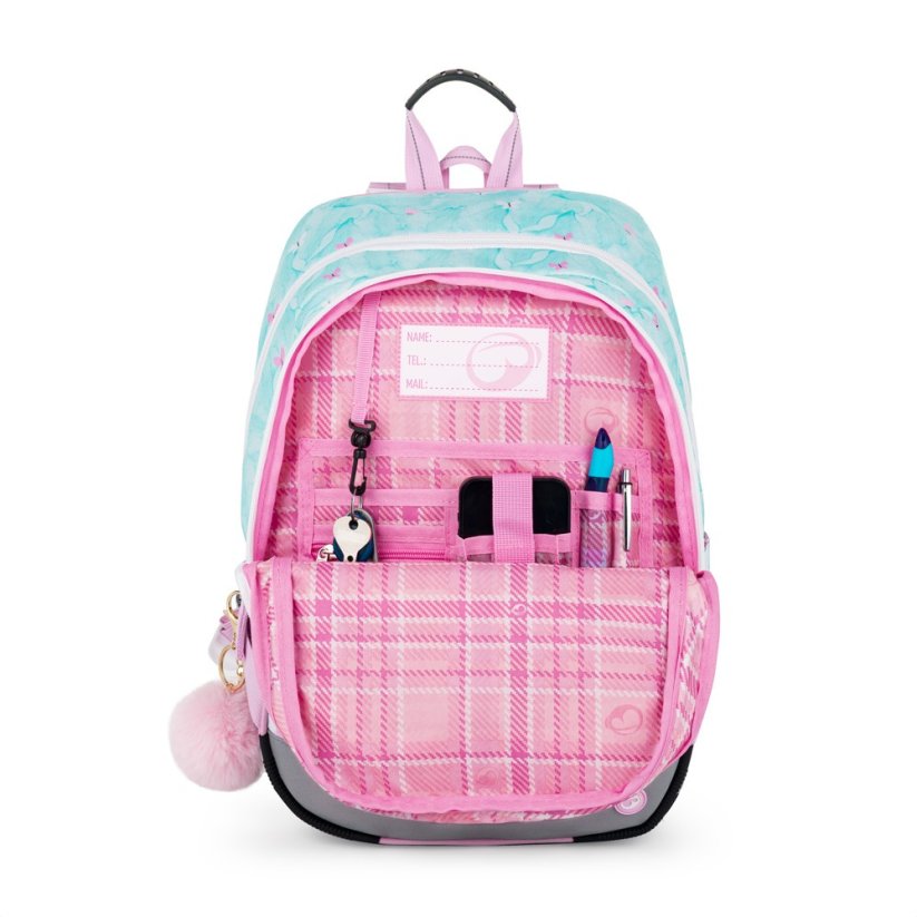 Bagmaster ALFA 25 A velký školní set pro prvňáčky – víla (batoh + penál + sáček + lahev + box)