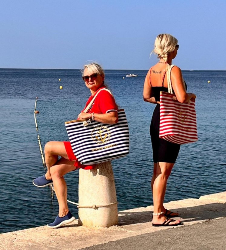 Plážová taška Florence motiv kotva 80009-002 modrá 2. jakost