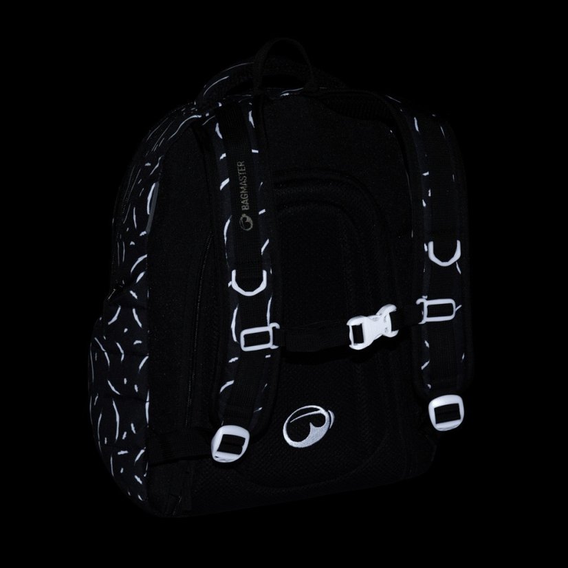 Bagmaster školní batoh NOMAD 25 A – černo-bílý