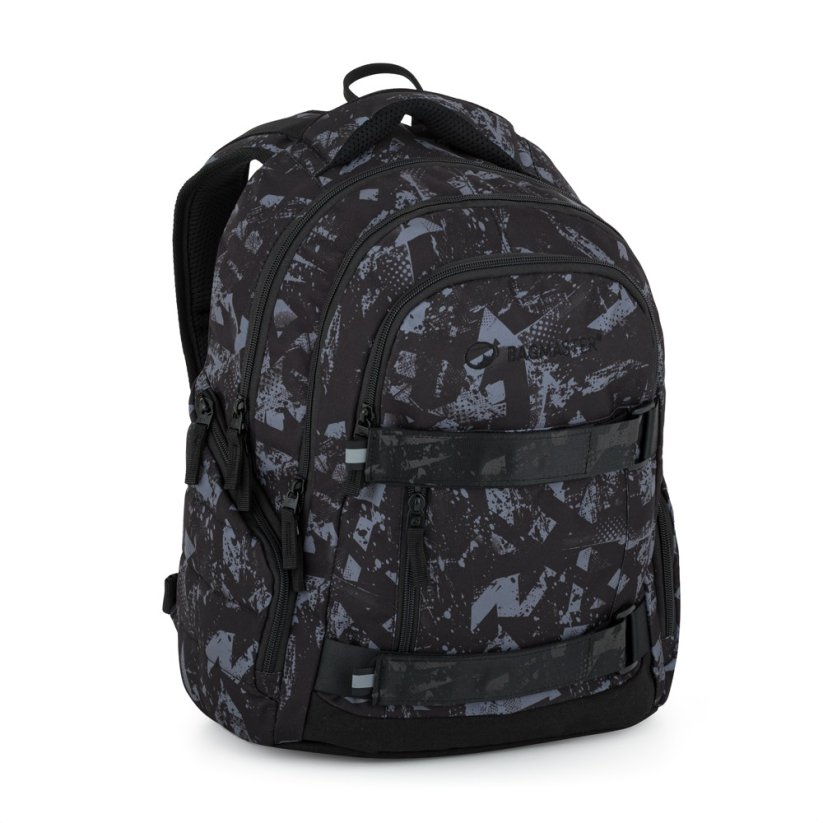 Bagmaster školní set NOMAD 25 B – černo-šedý (batoh + penál)
