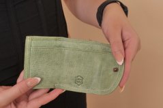 Malá kožená peněženka Old River PSW-102 Apple Green zelená