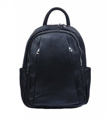 MaxFly dámský kožený batoh 5637 černý