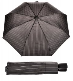 Pánský deštník Doppler Mini Fiber Hr. gem 72646702 šedý s proužky