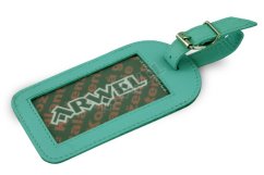 Arwel kožená visačka na zavazadlo 619-5405 světle modrá