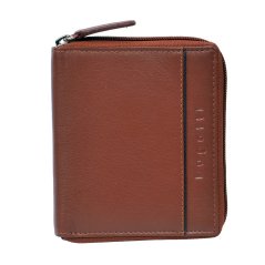 Kožená peněženka Bugatti Banda 49133407 cognac celá na zip