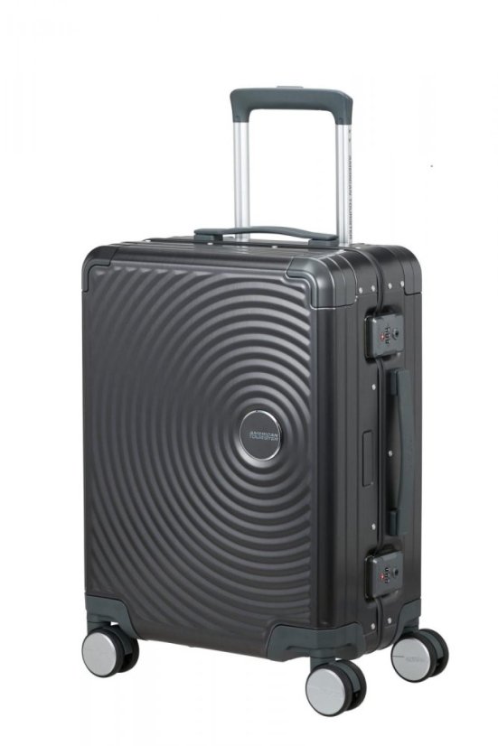 American Tourister Soundbox Alu Spinner 55 cm tmavě šedý Brushed Anthracite 155707-2849