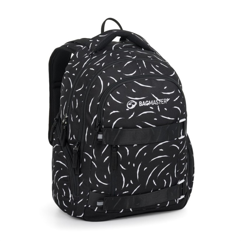 Bagmaster školní batoh NOMAD 25 A – černo-bílý