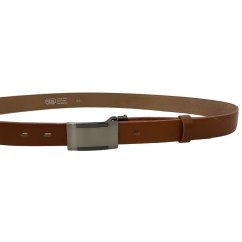 Pánský úzký kožený pásek 30-020-7PS-48 hnědý - obvod pasu 90 cm
