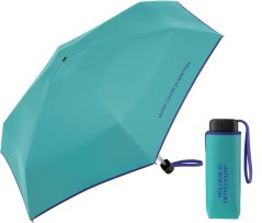 Dámský skládací deštník Benetton Ultra Mini flat turquoise 56507 tyrkysový