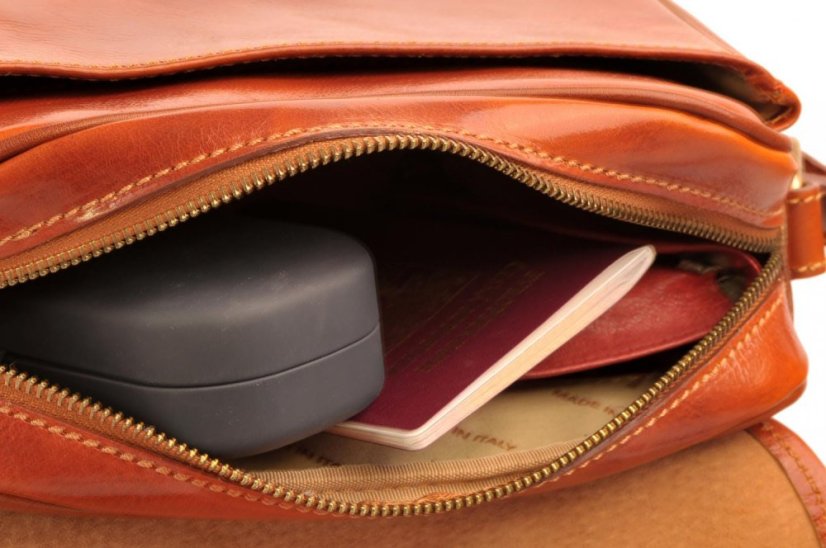 Giglio leather Dámská kožená kabelka 0588 světle hnědá