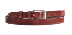 Penny Belts dámský kožený úzký pásek 183-48 hnědý