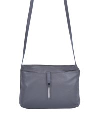 MaxFly Dámská kožená crossbody kabelka 5085 šedá