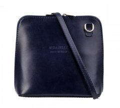 Giglio leather malá dámská kožená kabelka 133 tmavě modrá