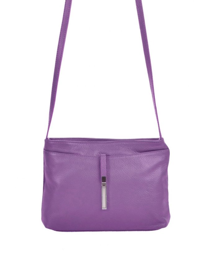 Dámská kožená crossbody kabelka 5085 fialová - 2. jakost