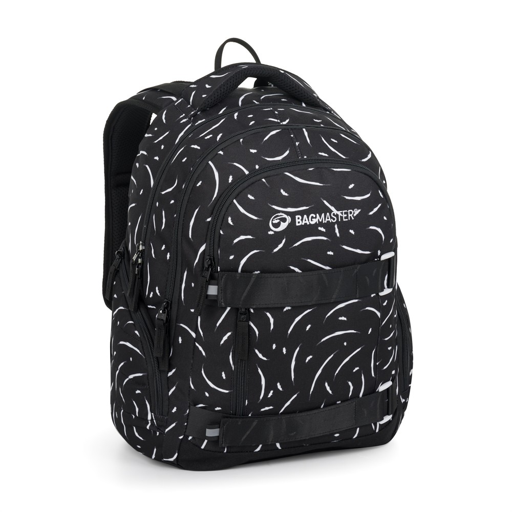 Levně Bagmaster školní batoh NOMAD 25 A – černo-bílý