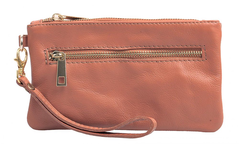 Psaníčko světle hnědé - dámská malá kabelka s poutkem do ruky 115