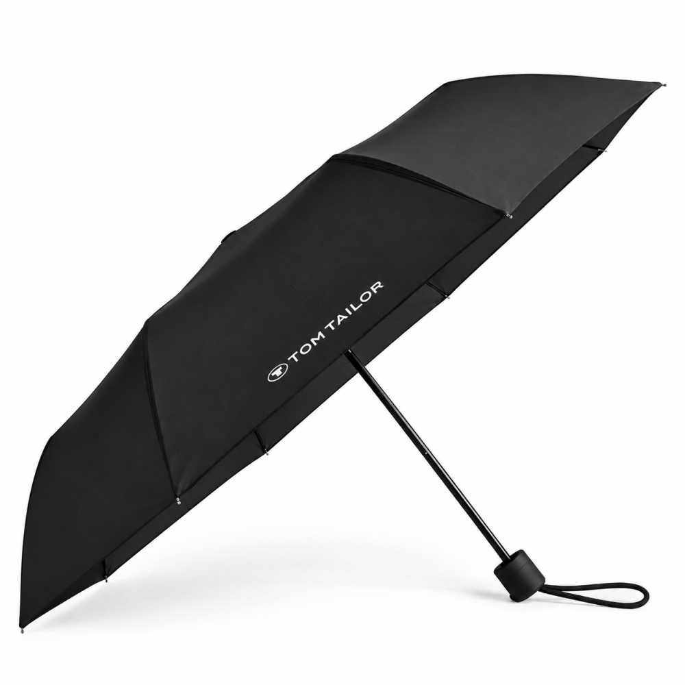 Skládací deštník Tom Tailor 211TTB – černý, průměr 90 cm