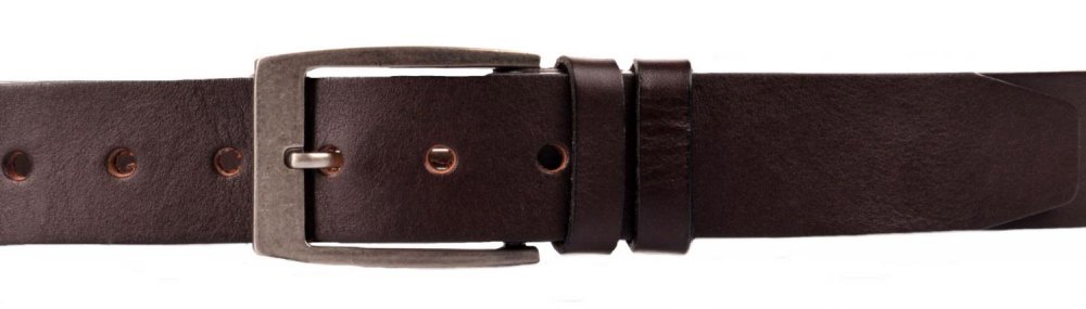 Levně Pánský kožený hnědý pásek 504-40 100 cm