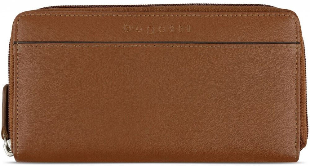 Dámská peněženka Bugatti Banda long zip 49133607 cognac
