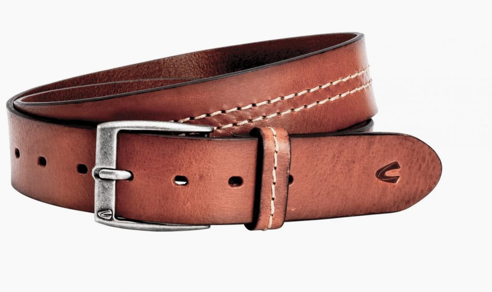 Levně Camel Active Kožený pánský pásek 40 mm 351-115-22 světle hnědý, velikost 110/115 cm 110/115 cm