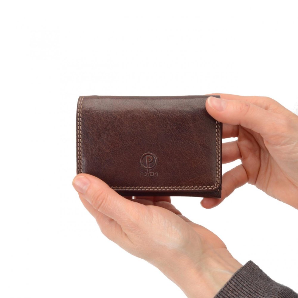 Dámská kožená peněženka Poyem 5216 hnědá